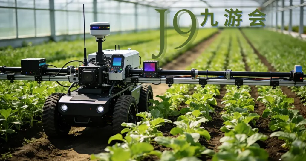 无人车式植物高通量表型采集分析平台在田间进行无损自动采集